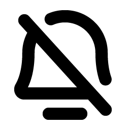 Bell Simple Slash Bold Smiley – Icons
