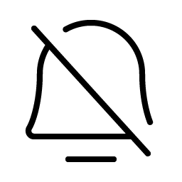 Bell Simple Slash Thin Smiley – Icons