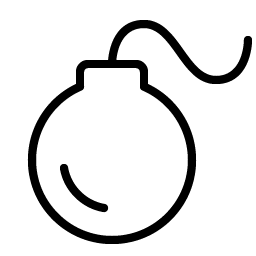 Bomb Thin Smiley – Icons