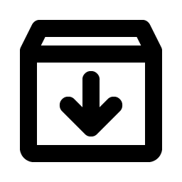 Box Arrow Down Bold Smiley – Icons