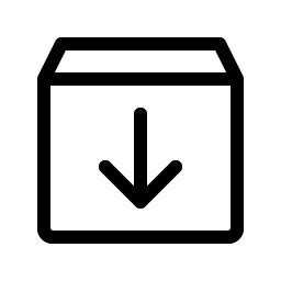 Box Arrow Down Light Smiley – Icons