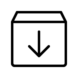Box Arrow Down Thin Smiley – Icons