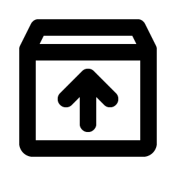 Box Arrow Up Bold Smiley – Icons