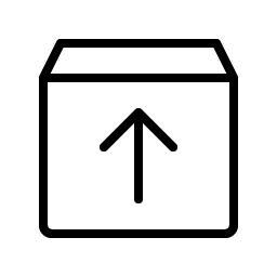 Box Arrow Up Thin Smiley – Icons
