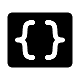 Brackets Curly Fill Smiley – Icons
