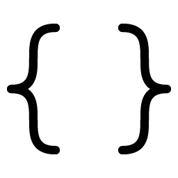 Brackets Curly Light Smiley – Icons