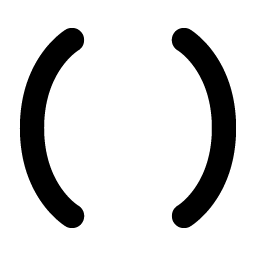Brackets Round Bold Smiley – Icons