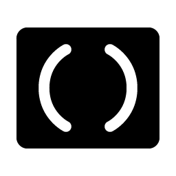 Brackets Round Fill Smiley – Icons