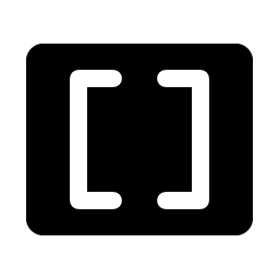 Brackets Square Fill Smiley – Icons