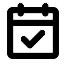 Calendar Check Bold Smiley – Icons