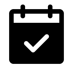 Calendar Check Fill Smiley – Icons