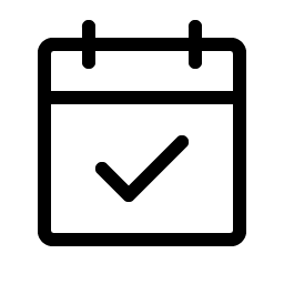 Calendar Check Light Smiley – Icons