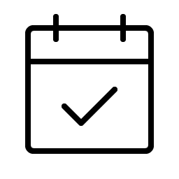Calendar Check Thin Smiley – Icons