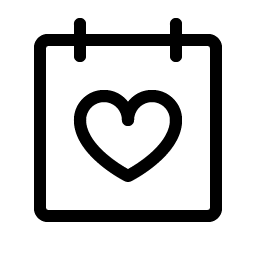 Calendar Heart Light Smiley – Icons