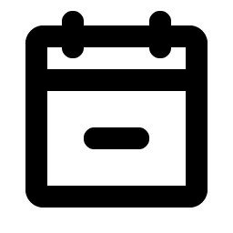 Calendar Minus Bold Smiley – Icons