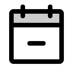 Calendar Minus Duotone Smiley – Icons