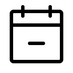 Calendar Minus Light Smiley – Icons