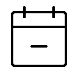Calendar Minus Thin Smiley – Icons
