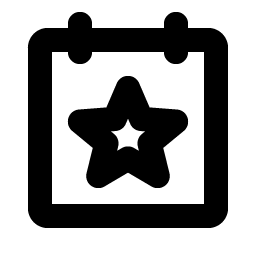 Calendar Star Bold Smiley – Icons