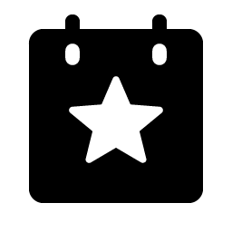 Calendar Star Fill Smiley – Icons