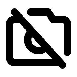Camera Slash Bold Smiley – Icons