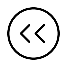 Caret Circle Double Left Thin Smiley – Icons
