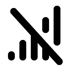 Cell Signal Slash Bold Smiley – Icons