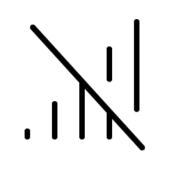 Cell Signal Slash Thin Smiley – Icons