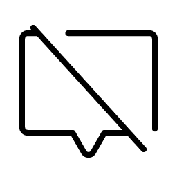 Chat Centered Slash Thin Smiley – Icons