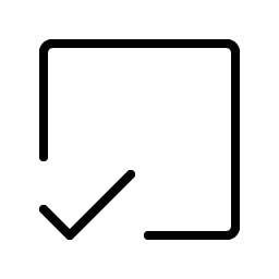 Check Square Offset Thin Smiley – Icons