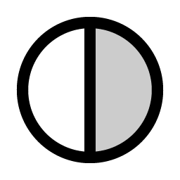 Circle Half Duotone Smiley – Icons