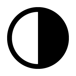 Circle Half Fill Smiley – Icons