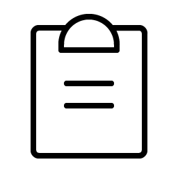 Clipboard Text Thin Smiley – Icons