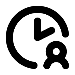 Clock User Bold Smiley – Icons