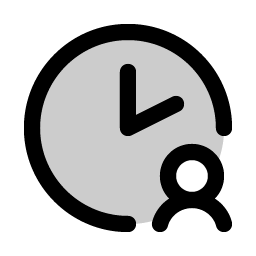 Clock User Duotone Smiley – Icons