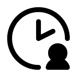 Clock User Fill Smiley – Icons