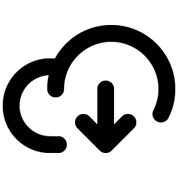 Cloud Arrow Down Bold Smiley – Icons