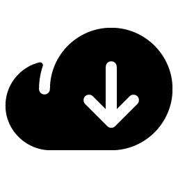 Cloud Arrow Down Fill Smiley – Icons