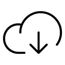 Cloud Arrow Down Thin Smiley – Icons