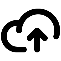 Cloud Arrow Up Bold Smiley – Icons