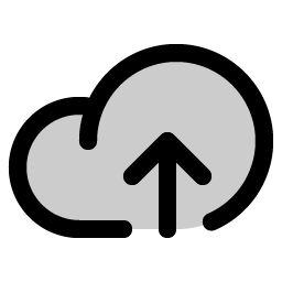 Cloud Arrow Up Duotone Smiley – Icons