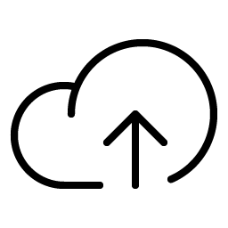 Cloud Arrow Up Thin Smiley – Icons