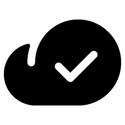Cloud Check Fill Smiley – Icons
