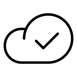Cloud Check Thin Smiley – Icons