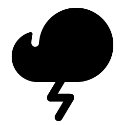 Cloud Lightning Fill Smiley – Icons
