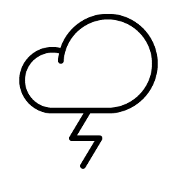 Cloud Lightning Thin Smiley – Icons