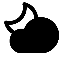 Cloud Moon Fill Smiley – Icons
