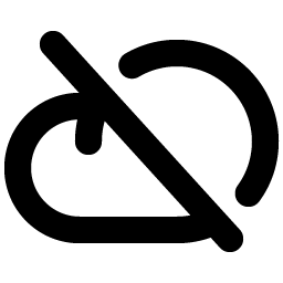 Cloud Slash Bold Smiley – Icons