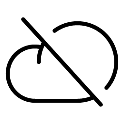 Cloud Slash Thin Smiley – Icons