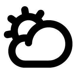 Cloud Sun Bold Smiley – Icons